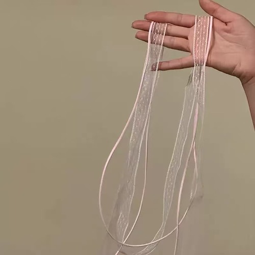 Korean-style sweet and lazy lace fringe ribbon long versatile clavicle silk scarf atmosphere hair tie hair bun package multifunctional ribbon