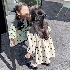 女童春秋連衣裙2024新款洋氣秋裝公主裙兒童燈芯絨寶寶秋季小裙子