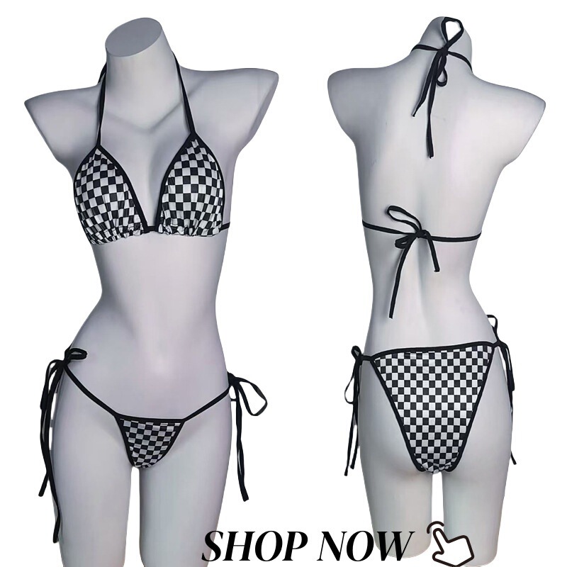 Sexy Personality Mosaic Cartoon Bikini suit Japanese Style Girl Print Strap Underwear Pajamas S0496 Sexy Personality Mosaic Cartoon Bikini suit Japanese Style Girl Print Strap Underwear Pajamas S0496