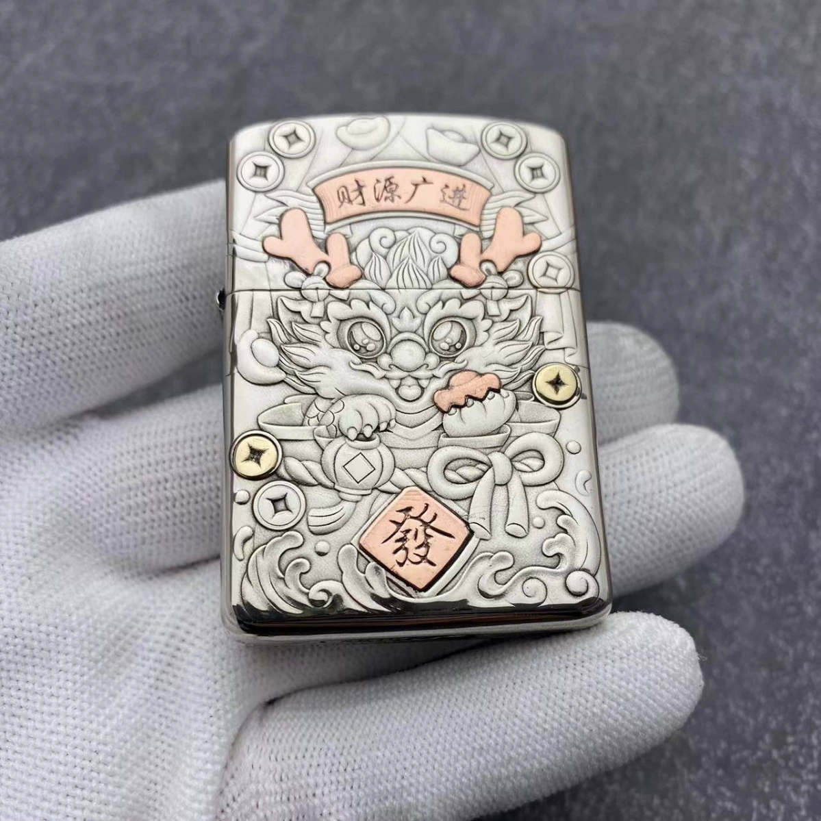 ZORRO керосиновая зажигалка Zoro Brass 902s инкрустированный дракон сияющий ветрозащитный зажигалка оптом