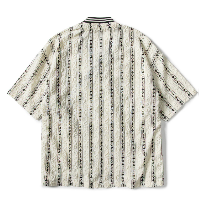 Japanese retro ethnic knitted shirt