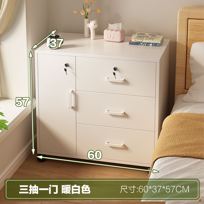 37cm 서랍 3개와 도어 1개 따뜻한 흰색