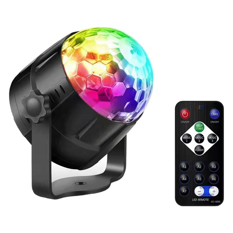 LED de colores soporte de luz láser etapa luz del partido KTV barra giratoria cristal luz flash atmósfera luz pequeña bola mágica