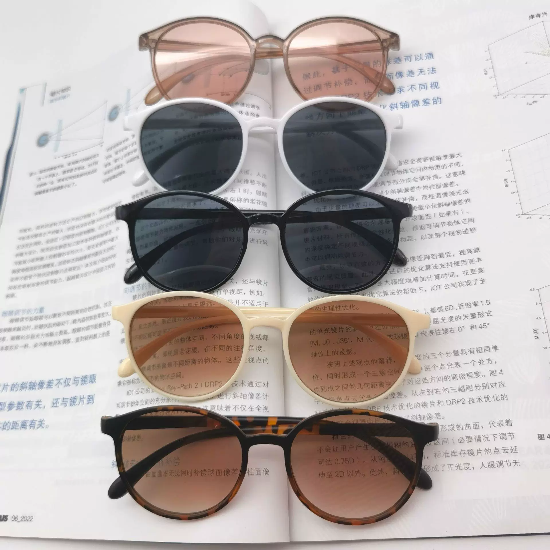 玳瑁特色太阳镜复古超轻近视镜小圆框素颜女防蓝光护目眼镜防晒墨