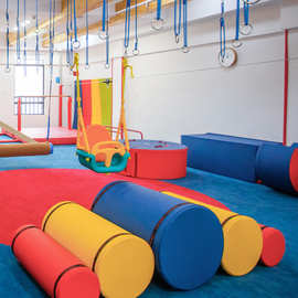 早教爬滑组合感统训练软体彩虹桶儿童玩具皮软包圆柱教具