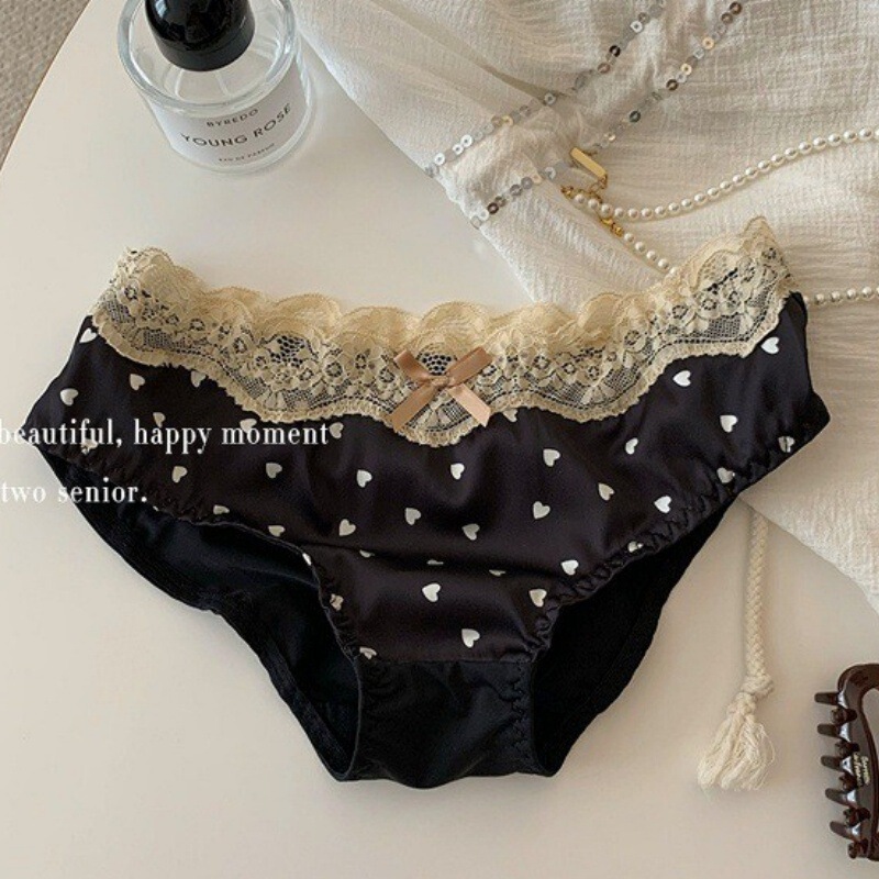 Sexy Pure Desire Style Panties for Women, Low-Waist, Sweet and High-End Satin, 2026 New Model Women's Briefs