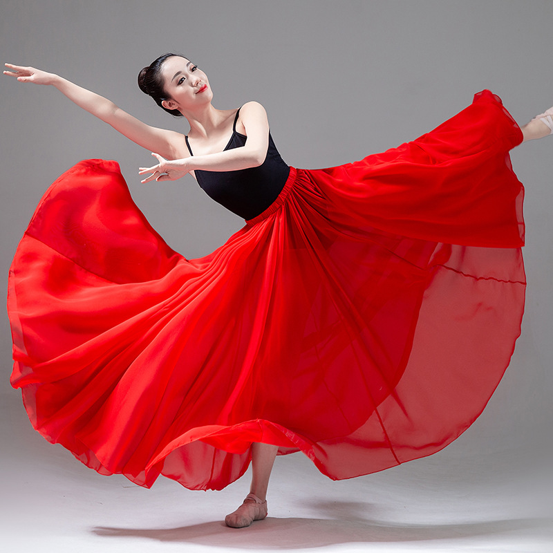 Classical dance big skirt performance clothing dresses double -layer…
