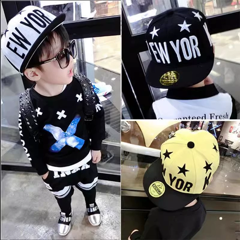 Детская шляпа Весенний и Осенний летний красивый мальчик плоская шляпа хип-хоп уличный танец