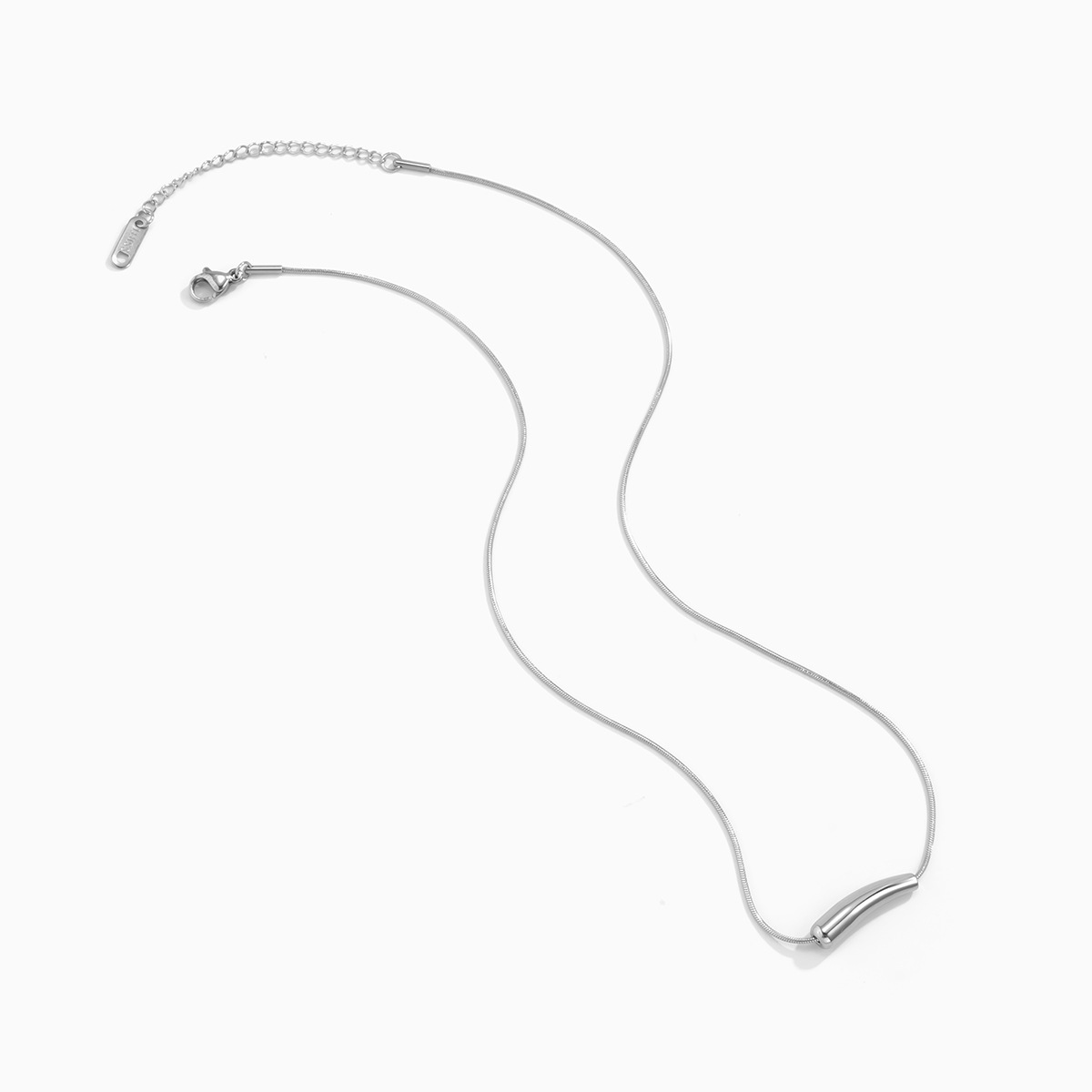 Simple Style Geometric Titanium Steel Polishing Menu0027S Necklace