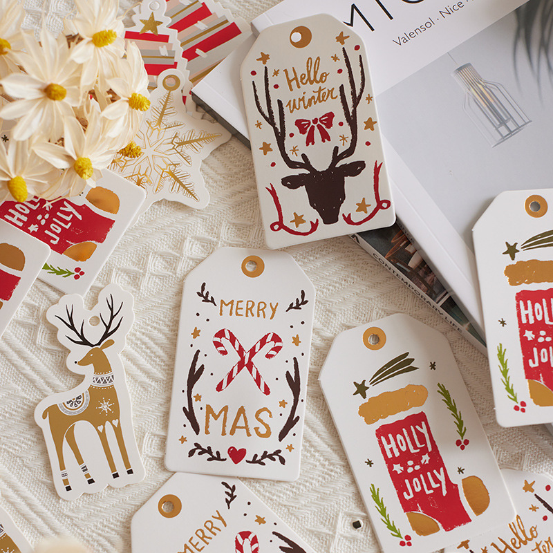 Nordicins tarjetas de Navidad elevadoras decoraciones de Navidad colgante árbol de Navidad colgante decoración tarjeta de mensaje