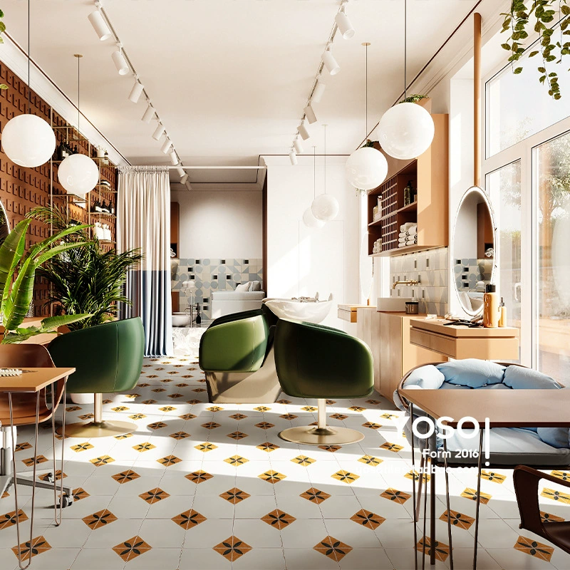 Фошаньская французская старая желтая плитка для ванной комнаты, кухонная плитка, плитка для балкона, входная плитка, рабочая одежда, марокканская напольная плитка