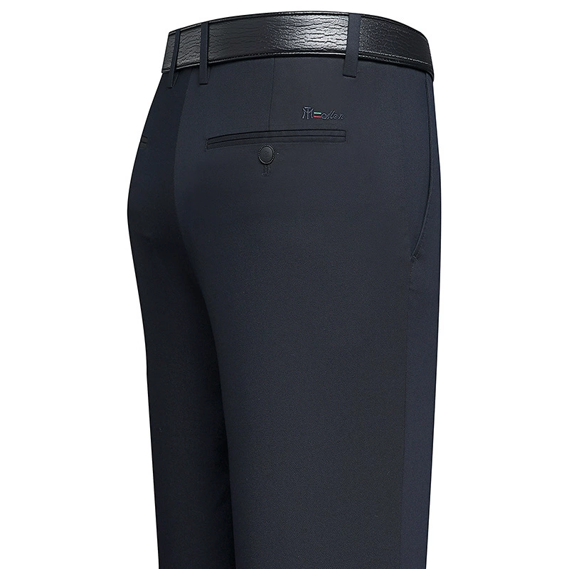 Пол выходные весна прямые повседневные брюки мужской 2025 летний новый сплошной цвет бизнес-брюки брюки из хлопка