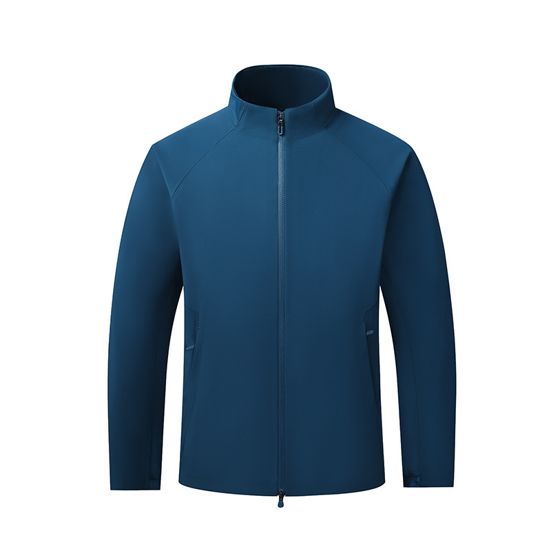 Xiaoshu's same style seamless seam-sealed 2026 autumn and winter men's stand-up collar softshell windproof outdoor jacket