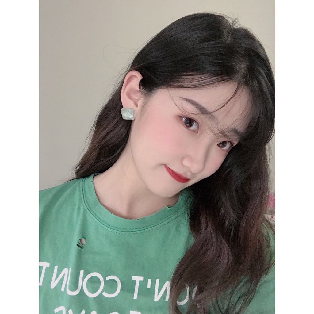 7g Weight 925 Sterling Silver Ear Needle Material No Inlaid Inlay Material Earrings, Ear Studs Classification Wedding, Travel Occasion Resin Material Geometric Pattern Women'S Gender Simple Style Style White, Purple, Green, Silver Color Simple Style Geometric Resin No Inlaid Earrings Ear Studs 3