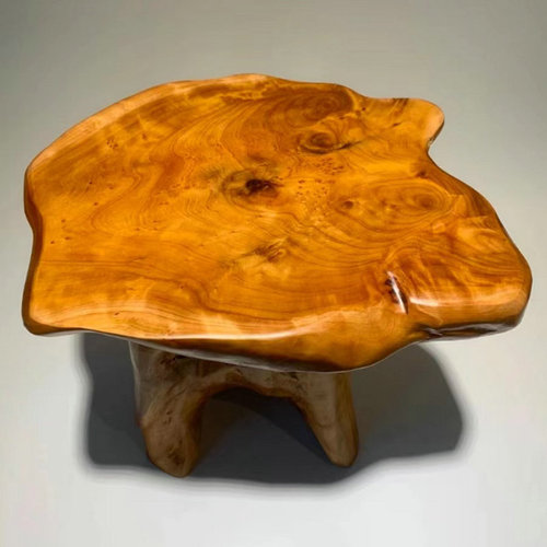 Log root carving living room mushroom stool Chinese style wooden pier ornaments tea table stool B&B balcony beautiful and convenient leisure stool