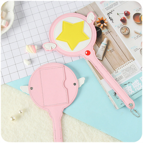 Two-dimensional magic wand prop card holder, wings card holder, cute girl’s wand, fairy wand, bus card bag, card holder