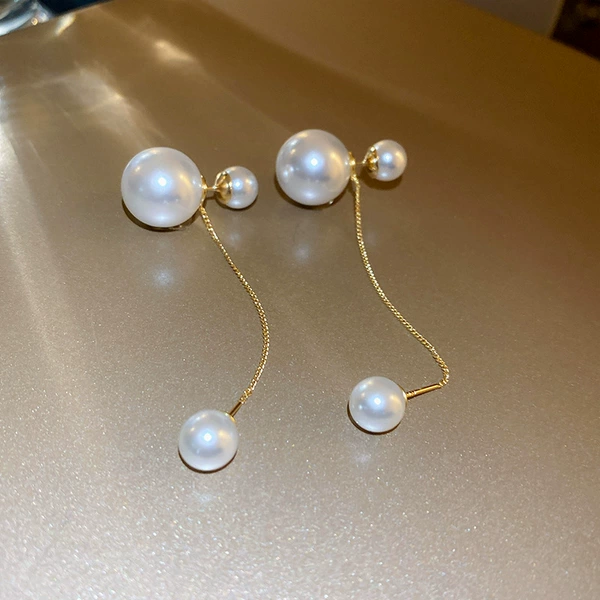 36#Silver Needle-Real Gold Plating-Environmental Protection-White Pearl