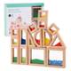 Cross-border ins photosensitive officer training toys Montessori color acrylic light-transmitting puzzle early education children's teaching aids building blocks