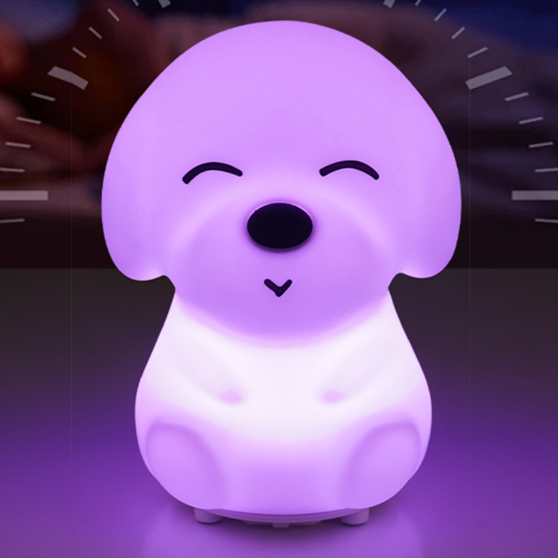 Animales de dibujos animados descomprimidos luces nocturnas transfronterizas de silicona luces de atmósfera interior dormitorio sensación avanzada cabezal de cama carga con dormido