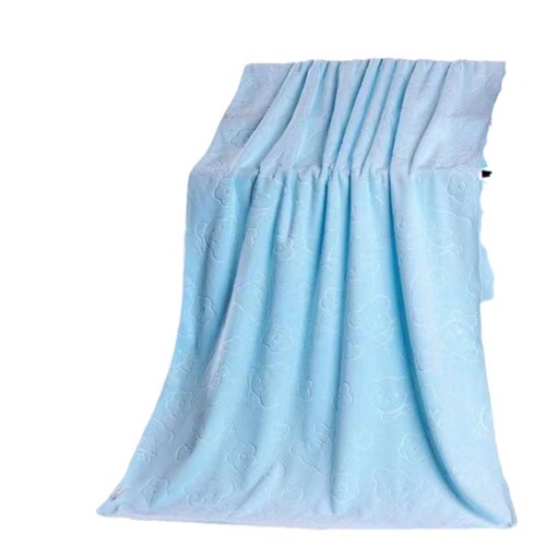 Manufacturer wholesale ultra-fine fiber embroidered teddy bear bath towel for adults, quick-drying beach towel, non-shedding, soft and absorbent
