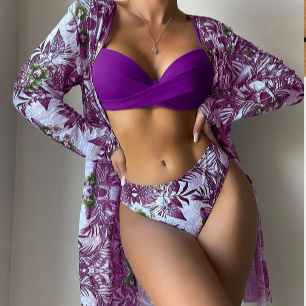 2026 trajes de baño europeos y estadounidenses bikini paquete de dos piezas bikini trajes de baño de comercio exterior de malla transfronteriza
