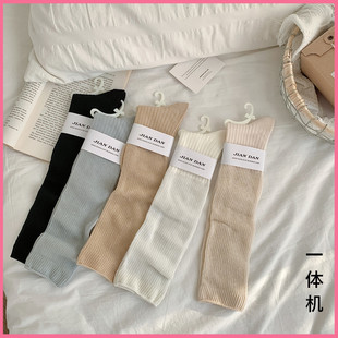 2024 New All-in-one Anti-pilling Ultra-thin Comfortable Calf Socks Spring and Summer Versatile Breathable Extended Mid-calf Socks