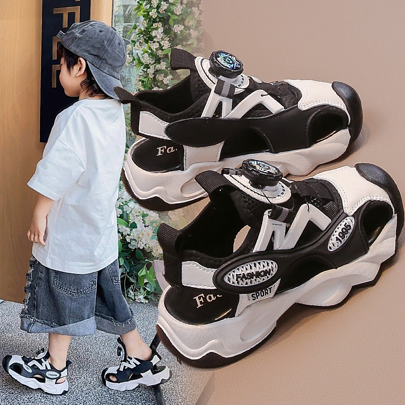 Sandalias para niños 2026 verano nuevo niño moda versátil zapatos de playa para correr zapatos deportivos zapatos casuales image 3