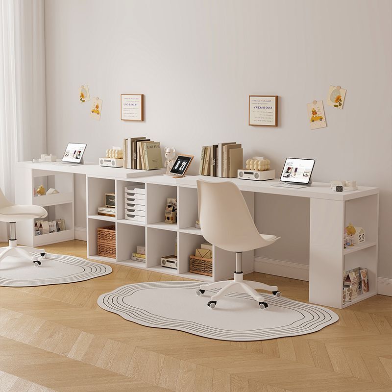 Corner Desk Home Study Table Bedroom Girls Dresser Bookcase Integrated Solid Wood L-Shaped Corner Computer Desk