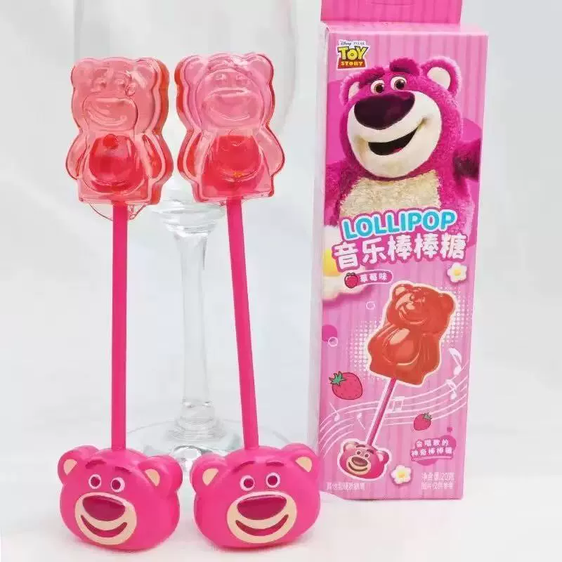 Strawberry Bear Mickey Head Musical Lollipop Интернет-селебріти популярное песенное музыкальное конфеты