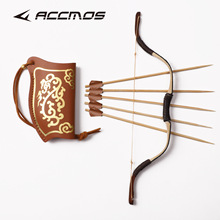 传统弓微型弓箭皮具竹子纯手工制作射箭周边礼品汽车挂件仿古挂件