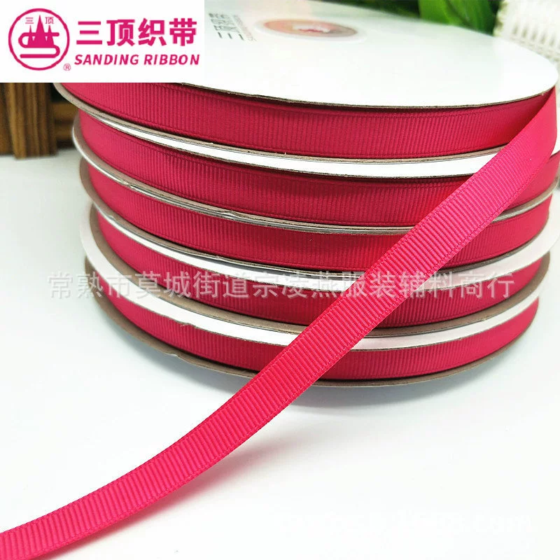 Three -top webbing 1cm colored threaded webbing ribs horizontal woven strap handmade bow material plus price reduction wholesale
