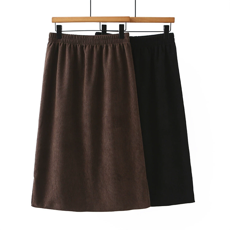 Женская юбка большого размера 2025 весенняя новая толстая MM повседневная дикая эластина высокая талия модная юбка 006