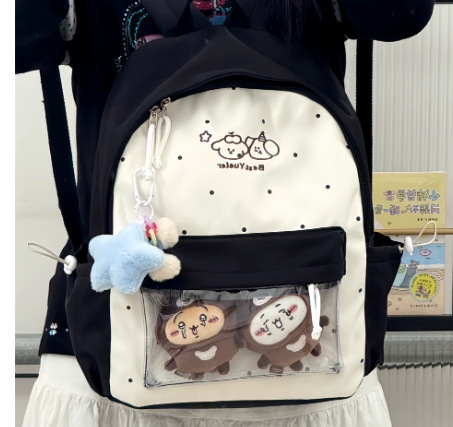 見た目の良い女の子のリュック、かわいい高校生、中学生、大学生のランドセル、少量の透明痛バッグ、新しいリュック|undefined