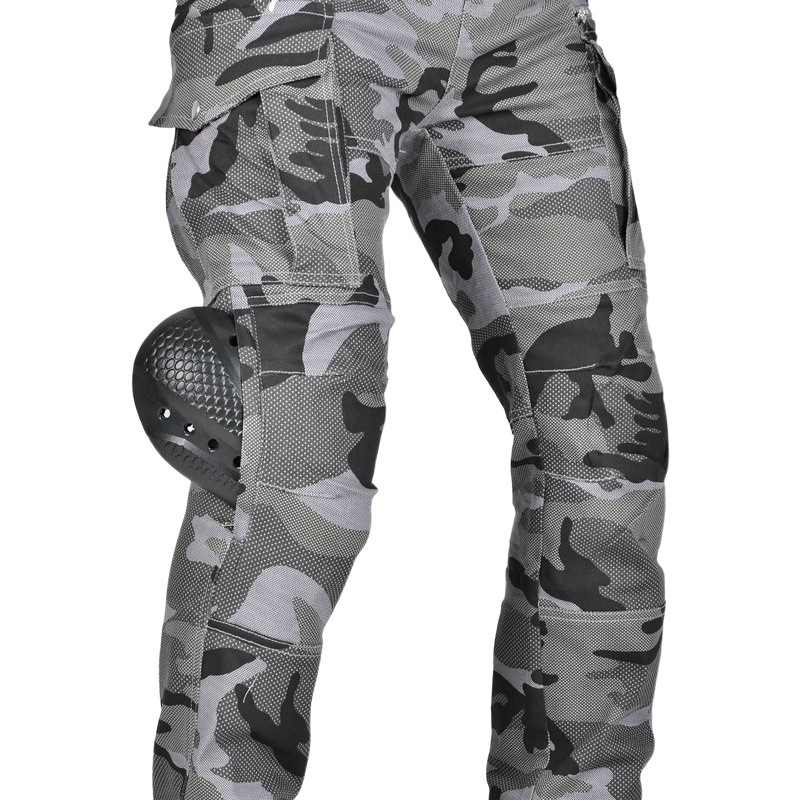 VOLERO motocicleta montar pantalones hombres multi-bolsa camuflaje transpirable herramientas casual motocicleta anti-caída pantalones de silicona equipo de protección