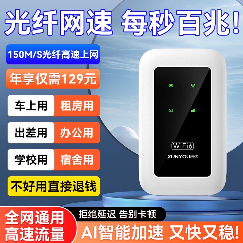 Mobile Wireless Portable Wifi Router for Internet Access at Home, Rental Apartments, Construction Sites, University Dormitories, and Live Streaming
