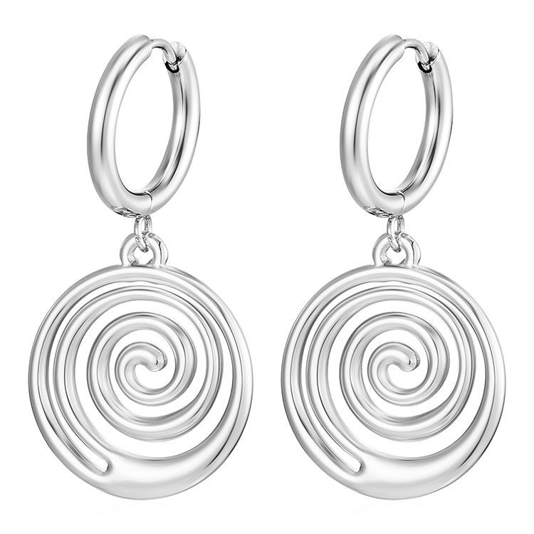 Europa y América de moda transfronteriza pendientes de moda galvanizado 18K oro acero inoxidable pendientes al por mayor