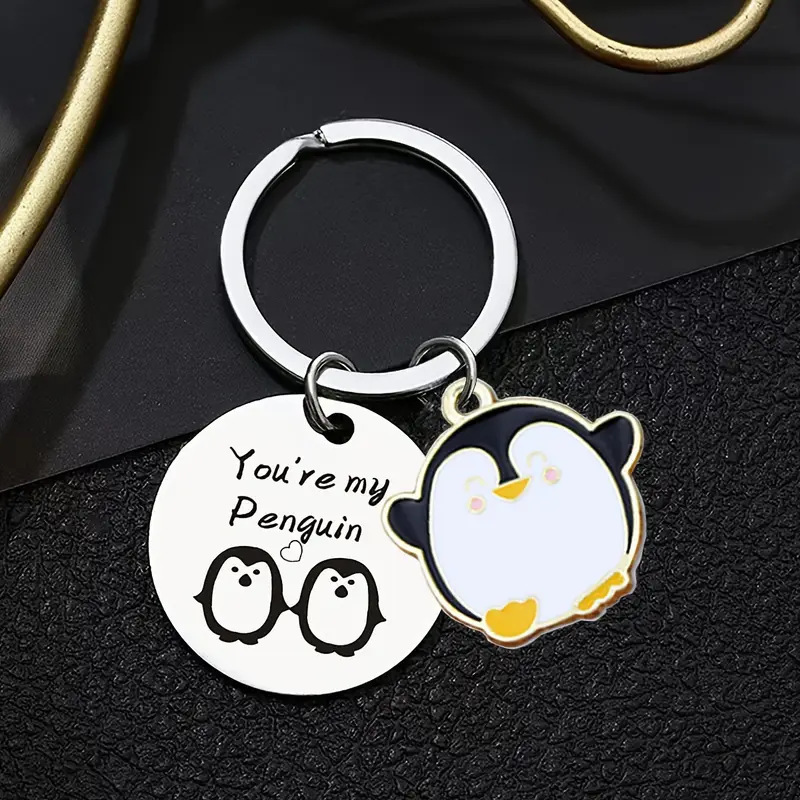 You are my penguin cartoon penguin keychain gift best gift for boyfriend partner or family