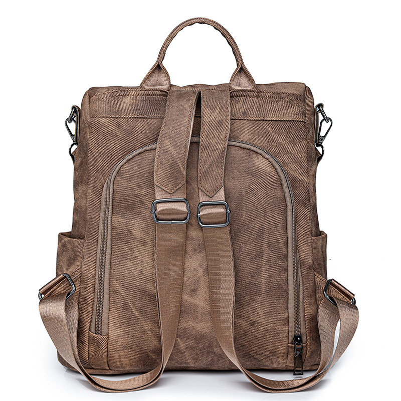 Nuevo estilo mochila mujer 2024 de gran capacidad retro moda borla bandolera viaje de ocio mochila ligera al por mayor