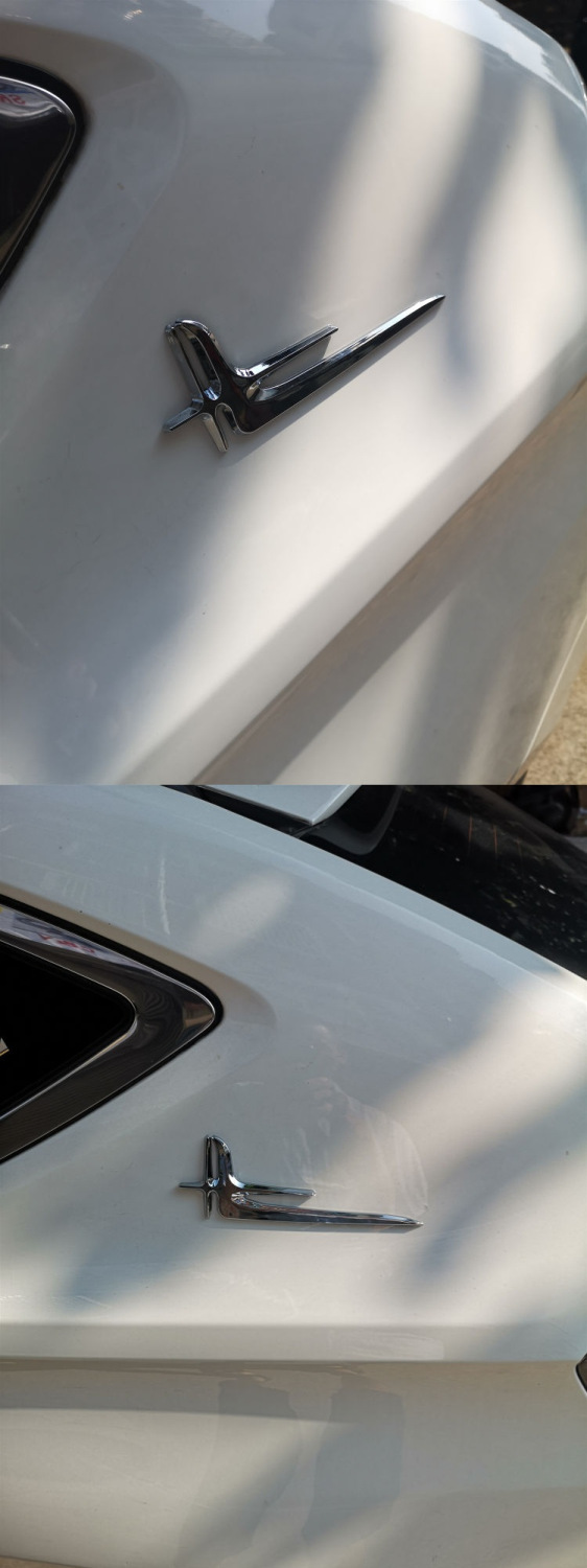 Suitable for Mercedes-Benz C-Class and E-Class C200L, extended version of the rear window fender side emblem, featuring the Flying Swallow logo, for application on the C-pillar