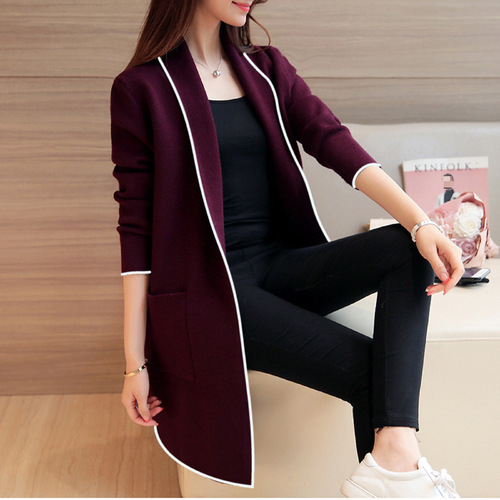 New Autumn/Winter Korean Women's Loose Fit Casual Solid Color Sweatshirt Long Sleeve Cardigan Outerwear Trendy