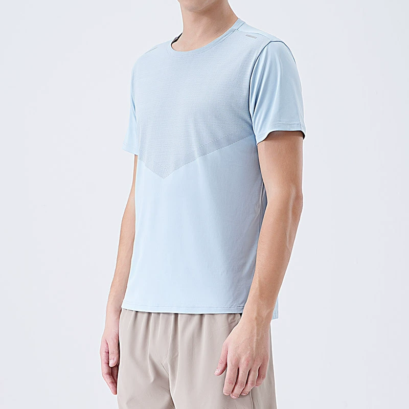 Быстросохнущая дышащая спортивная футболка, удобный и удобный спортивный топ, с короткими рукавами, высококачественный, универсальный, повседневный, с половиной рукавов, модный.