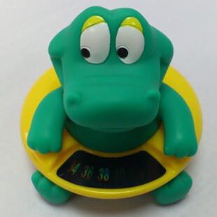 Cartoon Animal Thermometer Green Crocodile, Purple Hippo, Frog Thermometer Swimming Bath Water Thermometer