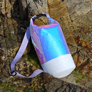 2025 New Outdoor Pvc Phantom Double Shoulder Strap Waterproof Bag Beach Waterproof Swimming Bag Diagonal Waterproof Bucket Bag