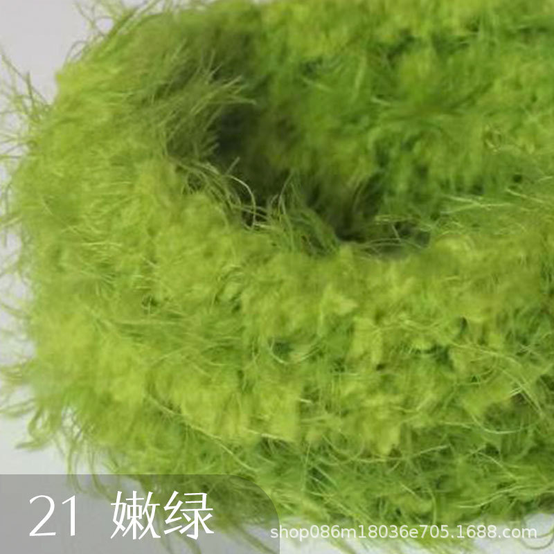 Suministro directo de fábrica 15mm de lana larga felpa trenzado palo súper grueso súper denso hecho a mano DIY pequeño perro de leche Raíz de pelo