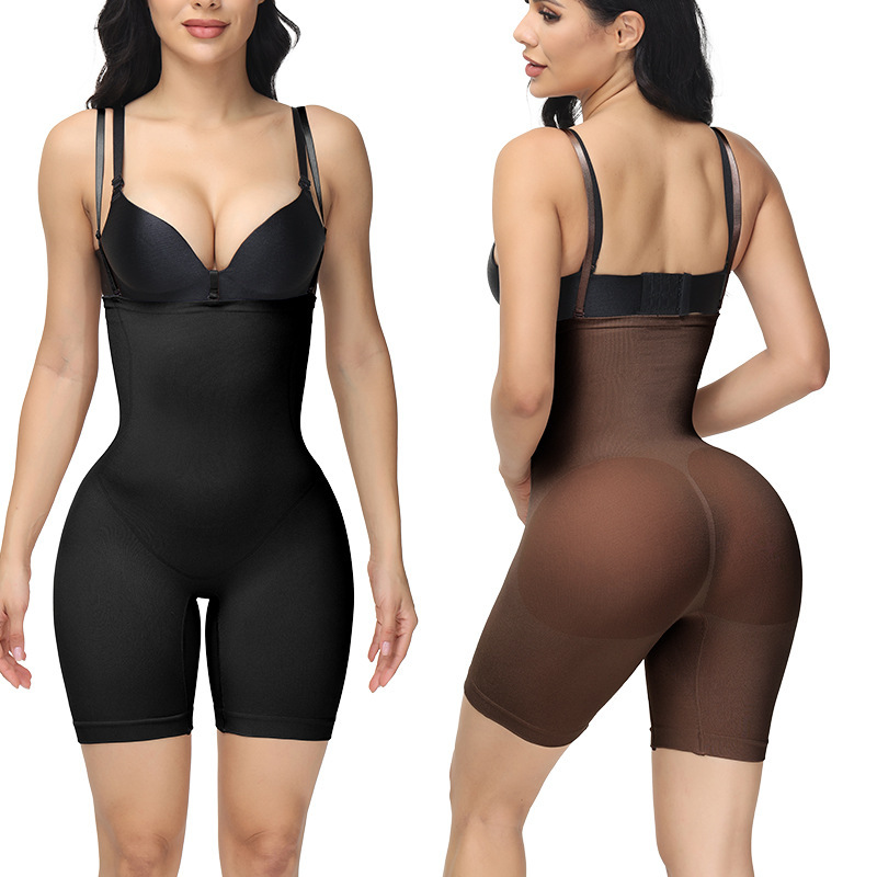 Amazon One-piece Shaping Clothes Belly-lifting Hip Shaping Pants Women Shaping Seamless Underwear High Waist Stretch Tunic