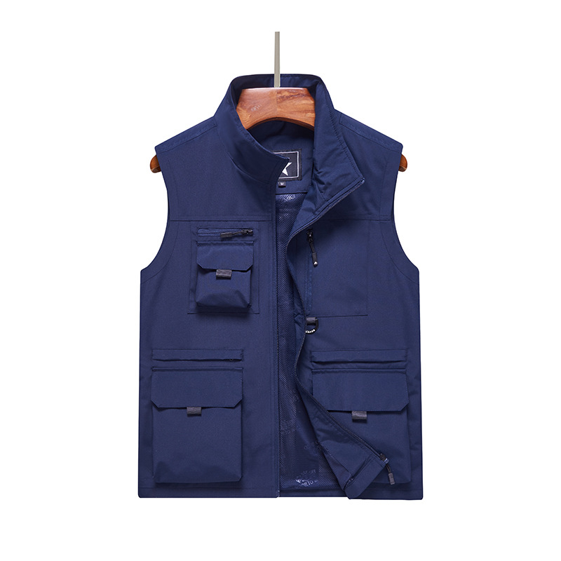 Chaleco de lana impermeable al aire libre abrazadera de caballo transfronteriza fuera de invierno fotografía de pesca multi-bolsillo chaleco de herramienta hombre personalizado