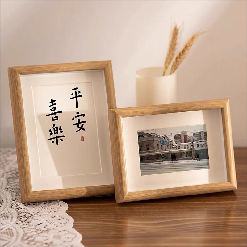Three-Dimensional Hollow Photo Frame Display Stand Factory Wholesale Glass Wooden Creative 5inch 6789inch A4 Photo Wall Picture Frame
