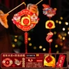 [Good luck in the Year of the Dragon + Double Dragons bring blessings] 2 imitation bamboo lanterns