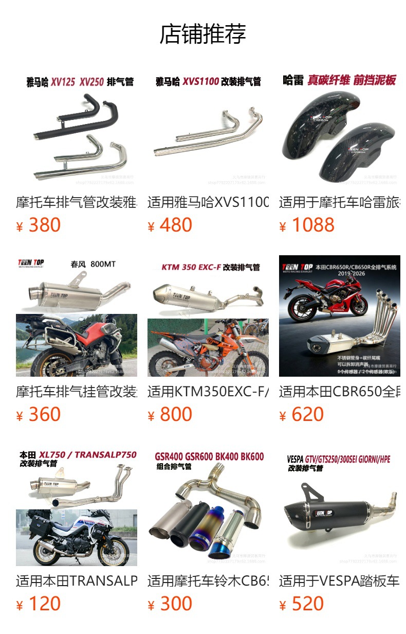 Suitable for Motorcycle Modification Yamaha King Xvs650 Xvs400 Ds650 Exhaust Pipe Full Section