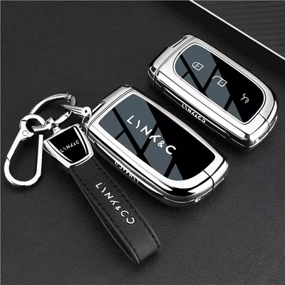 & Co 900 Key Cover 26: Car key bag - silver-white-rope-buckle-hanging-buckle